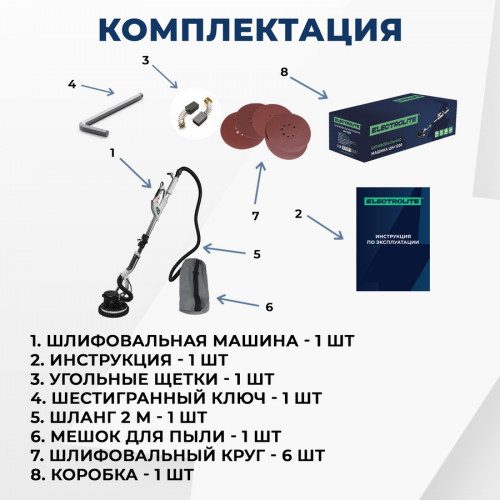 Шлифовальная машина для стен Electrolite ШМ 1200 жираф