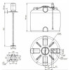 Емкость TR 4500 л синяя с пропеллерной мешалкой