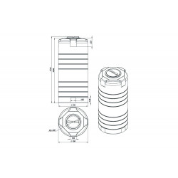 Емкость Экопром T 750 л синяя