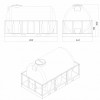 Емкость Экопром H 3000 л синяя в обрешетке