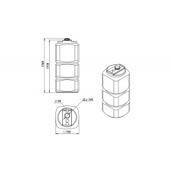 Емкость топливная Экопром L 750 л белая