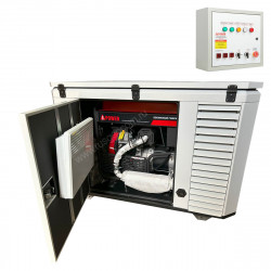 Генератор A-iPower A11000EAX в супертихом зимнем кожухе 1700SS RAL 7035 + блок автозапуска A-iPower 230В/400В 100А 8 ПИН