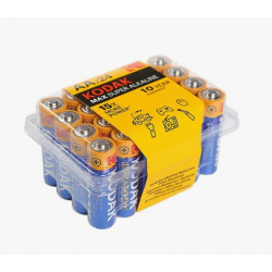 Kodak LR6 MAX SUPER ALKALINE 24 AA PVC plastic BOX24