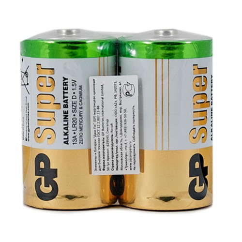 GP LR20 Super Alkaline 13A-OS2 (13A-2S2) SR2