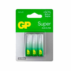 GP LR6 Super Alkaline G-TECH 15AA21-2CRSBC6 BL6