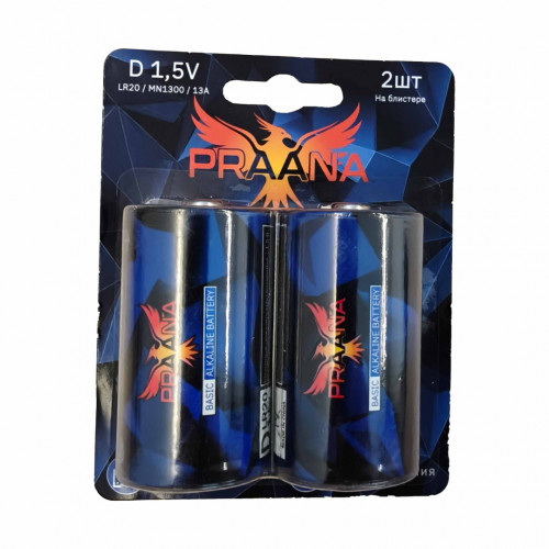 Praana D LR20 Basic Alkaline BL2