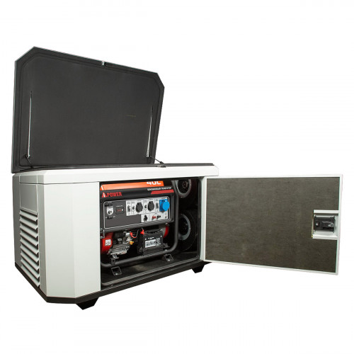 Генератор A-iPower A8000EAX в супертихом зимнем кожухе 1400SS RAL 7035
