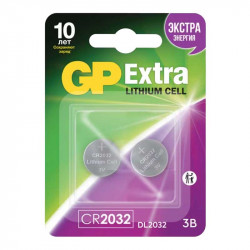 GP CR2032 Extra Lithium CR2032X-2CR2 BL2