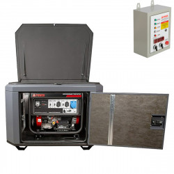 Генератор A-iPower A8000EAX в тихом зимнем кожухе 1200 RAL 7024 + блок автозапуска A-iPower 400 В 25 А