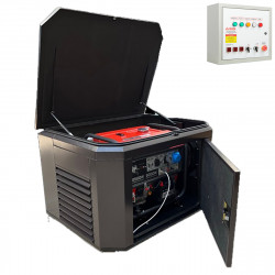 Генератор A-iPower A9000EAX в супертихом зимнем кожухе 1400SS RAL 8019 + блок автозапуска A-iPower 230В/400В 100А 8 ПИН