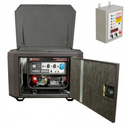 Генератор A-iPower A9000EAX в тихом зимнем кожухе 1200 RAL 8019 + блок автозапуска A-iPower 400 В 25 А