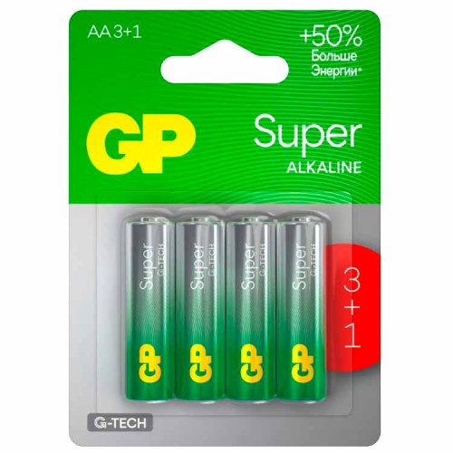 GP LR6 Super Alkaline G-TECH 15AA213/1-2CRSBC4 BL4