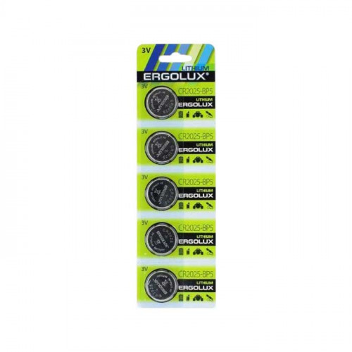 Ergolux CR2025 Lithium CR2025-BP5 BL5