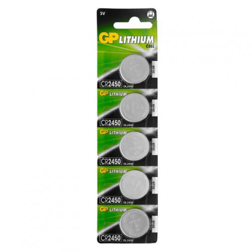 GP CR2450 Lithium CR2450-2C5 BL5