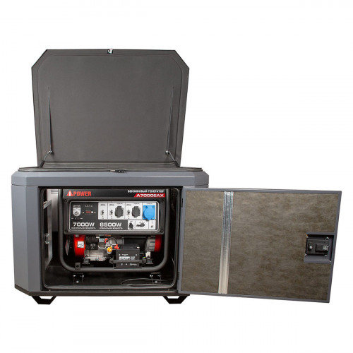 Генератор A-iPower A7000EAX в тихом зимнем кожухе 1200 RAL 7024