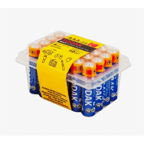 Kodak LR03 MAX SUPER ALKALINE 24 3A PVC plastic BOX24