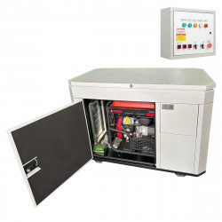 Генератор A-iPower A11000EAX в тихом зимнем кожухе 1600 RAL 7035 + блок автозапуска A-iPower 230В/400В 100А 8 ПИН