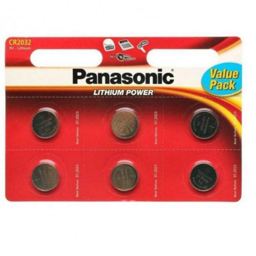 Panasonic CR2032 Lithium Power CR-2032EL/6BW BL6