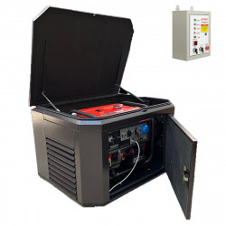Генератор A-iPower A7000EAX в супертихом зимнем кожухе 1400SS RAL 8019 + блок автозапуска A-iPower 230 В 50 А