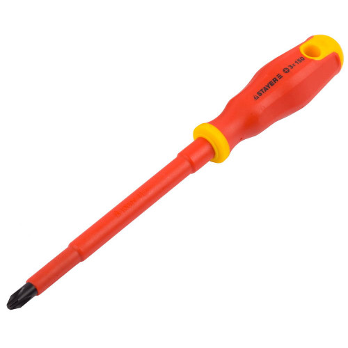 STAYER Electro, PH3 х 150 мм, диэлектрическая отвертка, Professional (25142-3-15)
