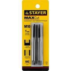 STAYER M10 х 1.0 2 шт, комплект метчиков (28025-10-1.0-H2)