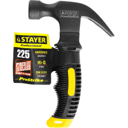 STAYER Compact, 225 г, столярный укороченный молоток-гвоздодёр, Professional (2026-225)