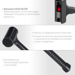 STAYER 40 мм, 1350 г, цельнолитой безынерционный слесарный молоток, Professional (2042-1350)