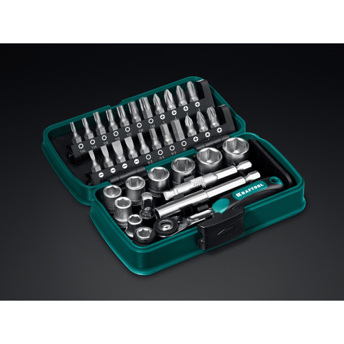 KRAFTOOL X-Drive 35, универсальный набор инструмента 1/4″ 35 предм. (27974)