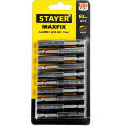 STAYER 60 мм, 10 шт, магнитный адаптер для бит (2670-60-10)