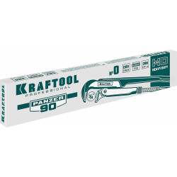 KRAFTOOL PANZER-90, №0, 3/4″, 280 мм, трубный ключ с прямыми губками (2734-05)