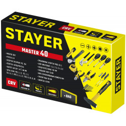 STAYER Master-40, 40 предм., универсальный набор инструмента для дома (22052-H40)