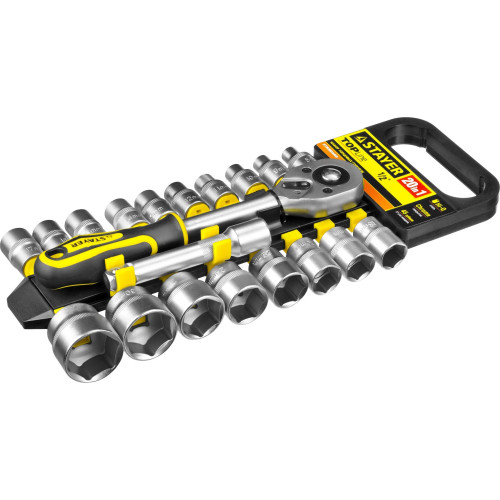STAYER RSS 20L, 20 предм., (1/2″), набор торцовых головок (27750-H20)
