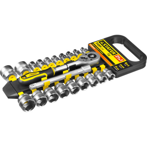 STAYER RSS 21M, 21 предм., (3/8″), набор торцовых головок (27752-H21)