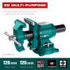 KRAFTOOL 3D Multi-Purpose, 125 мм, Чугунные слесарные тиски (32706-125)