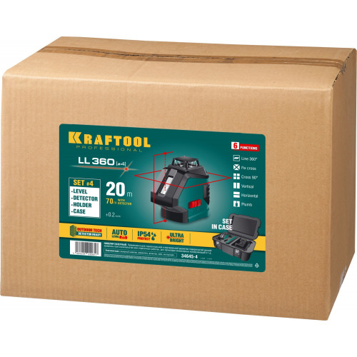 KRAFTOOL LL360 #4, лазерный нивелир (34645-4)