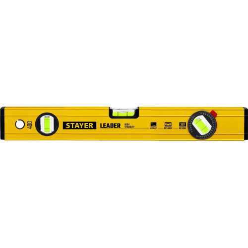 STAYER LEADER, 400 мм, усиленный профиль, уровень с поворотным глазком (3466-040)