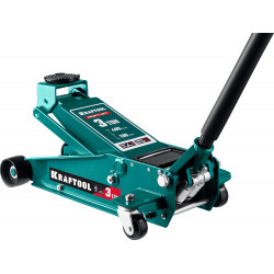 KRAFTOOL KRAFT-LIFT, 3 т, 130 - 465 мм, подкатной домкрат с быстрым подъемом для СТО (43450-3)