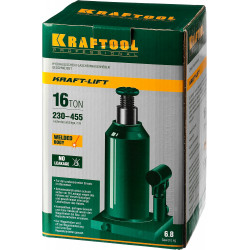 KRAFTOOL KRAFT-LIFT, 16 т, 230 - 460 мм, бутылочный гидравлический домкрат (43462-16)