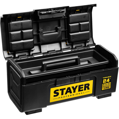 STAYER TOOLBOX-24, 590 х 270 х 255, пластиковый ящик для инструментов, Professional (38167-24)