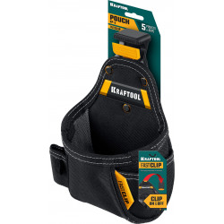 KRAFTOOL KP-5 с быстросъёмным креплением FastClip, 5 карманов и петель, 150 х 190 мм, поясная сумка (38778)