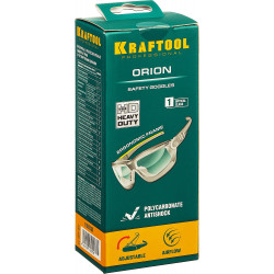 KRAFTOOL ORION, открытого типа, прозрачные, стекло с антибликовым покрытием, защитные очки с непрямой вентиляцией (110305)