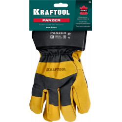 KRAFTOOL PANZER, XL (10) комбинированные кожаные рабочие перчатки (11320-XL)