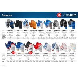 ЗУБР х2 ЗАЩИТА, L-XL, х/б перчатки с двойным латексным обливом, повышенной износостойкости, 13 класс (11459-XL)