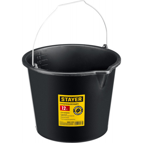 STAYER STRONG, 12 л, строительное пластиковое ведро (06083-12)