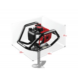 ЗУБР d 60 - 250 мм, 52 см3, 2 оператора, мотобур (бензобур) (МБ2-250)