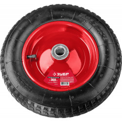 ЗУБР КП-2, 3.25″ х 360 мм, для тачек (арт. 39950 39952), стальной диск, подшипник - 25,4 мм, пневматическое колесо (39955-2)