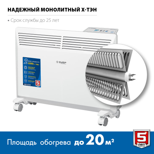 ЗУБР ПРО серия 1.5 кВт, электрический конвектор, Профессионал (КЭП-1500)
