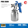 ЗУБР PRO 350N, 1.8 мм, пневматический краскопульт с нижним бачком, Профессионал (06451-1.8)