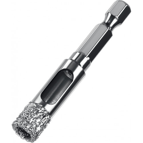 ЗУБР АВК, d 10 мм, (HEX 1/4″, 15 мм кромка), вакуумное алмазное трубчатое сверло, Профессионал (29865-10)