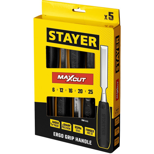 STAYER Max-Cut, 5 предм., набор стамесок (1820-H5)